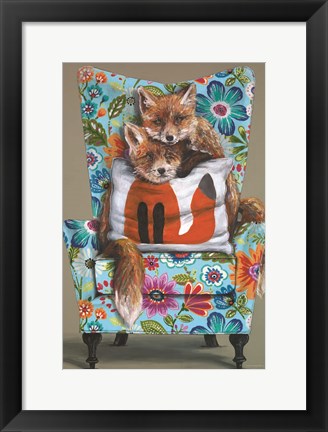 Framed Tail of Two Foxes Print