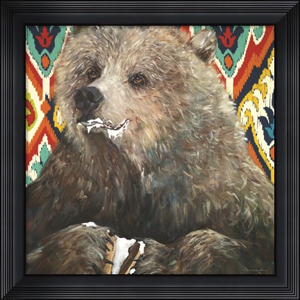 Framed Bear Wants Smore Print