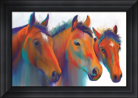 Framed Painted Ponies Print