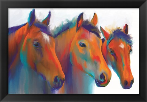 Framed Painted Ponies Print