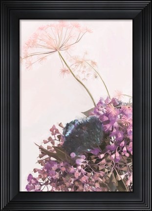 Framed Pink Dandelion Print
