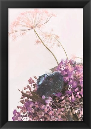 Framed Pink Dandelion Print