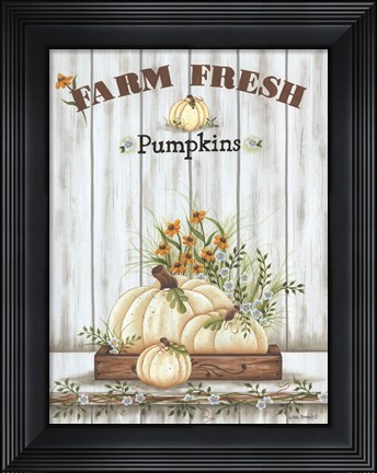 Framed Farm Fresh Pumpkin Print