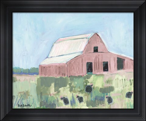 Framed Pastel Barn II Print