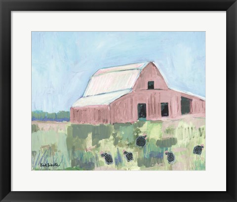 Framed Pastel Barn II Print