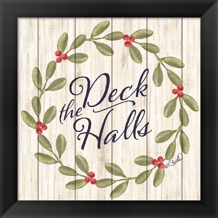 Framed Deck the Halls Print