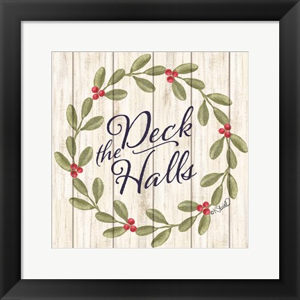 Framed Deck the Halls Print