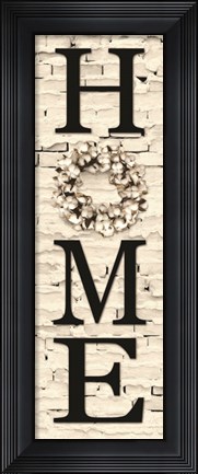 Framed Cotton Wreath Home Print