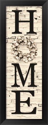 Framed Cotton Wreath Home Print