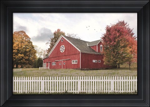 Framed Fall Barn Print