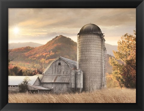 Framed Autumn at the Farm Print