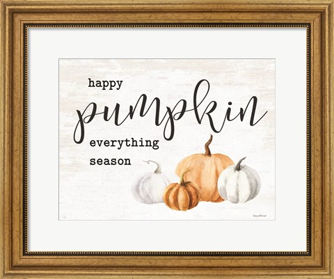 Framed Happy Pumpkin Everything Season Print