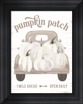 Framed Pumpkin Patch Truck Print