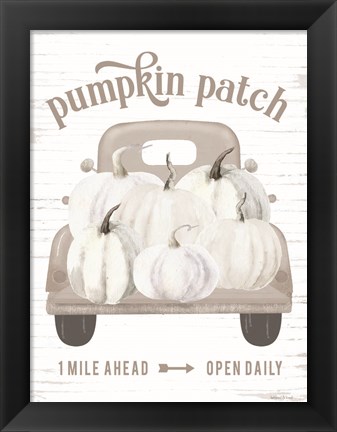 Framed Pumpkin Patch Truck Print