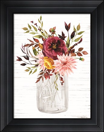 Framed Autumn Floral II Print