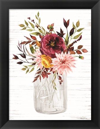 Framed Autumn Floral II Print