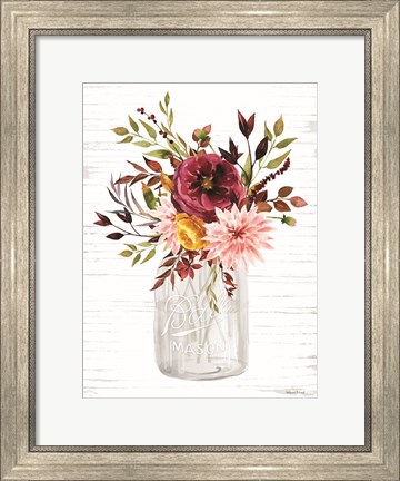 Framed Autumn Floral II Print