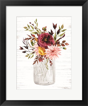 Framed Autumn Floral II Print