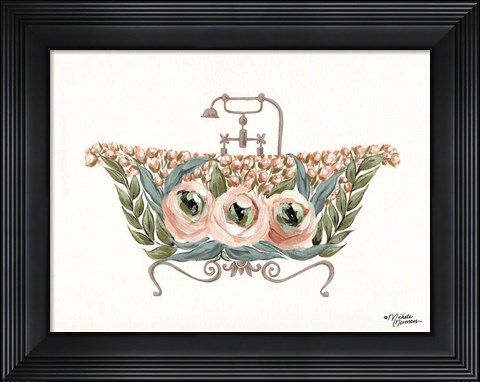 Framed Vintage Bathtub Print