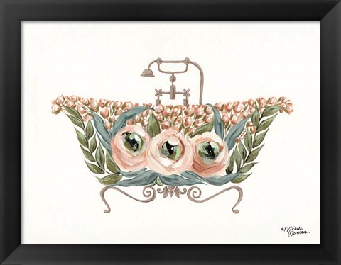 Framed Vintage Bathtub Print