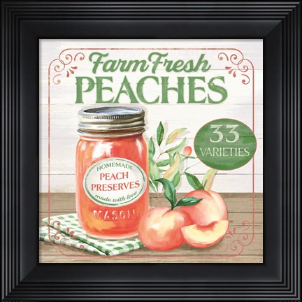 Framed Farm Fresh Peaches Print