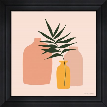 Framed Modern Graphic Vases Print