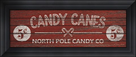 Framed Candy Canes Print