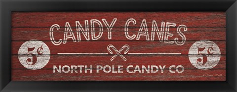 Framed Candy Canes Print