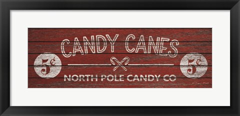 Framed Candy Canes Print