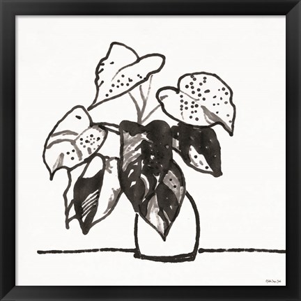 Framed Urn with Plant Print