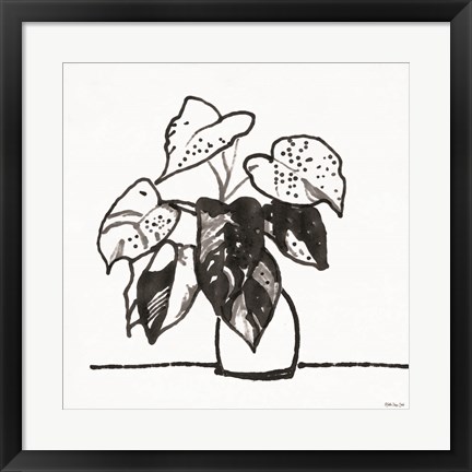 Framed Urn with Plant Print