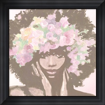 Framed Floral Crown 1 Print