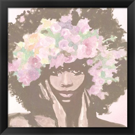 Framed Floral Crown 1 Print