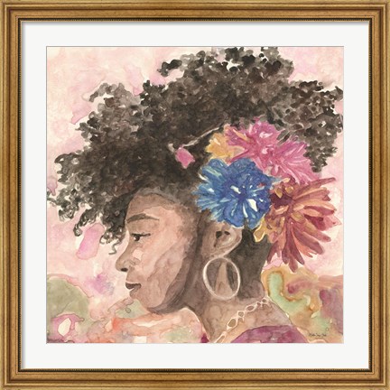 Framed Floral Crown 2 Print