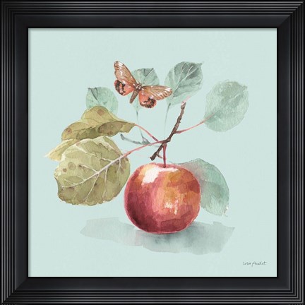 Framed Autumn in Nature 02 on Aqua Print