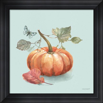 Framed Autumn in Nature 04 on Aqua Print
