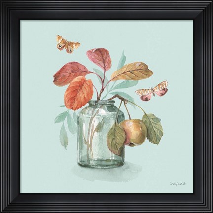 Framed Autumn in Nature 05 on Aqua Print