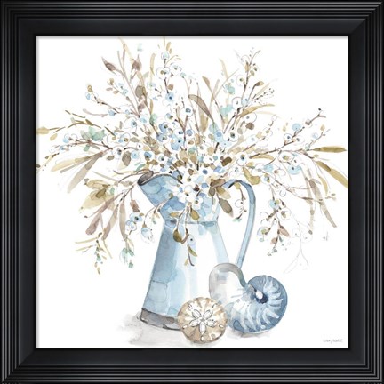 Framed Blue Escape Coastal 04 Print