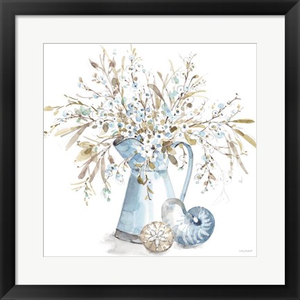 Framed Blue Escape Coastal 04 Print