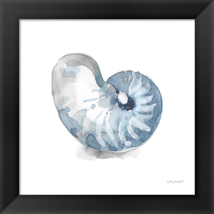 Framed Blue Escape Coastal 05 Print