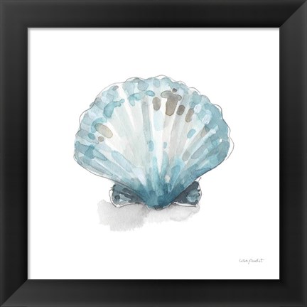 Framed Blue Escape Coastal 06 Print