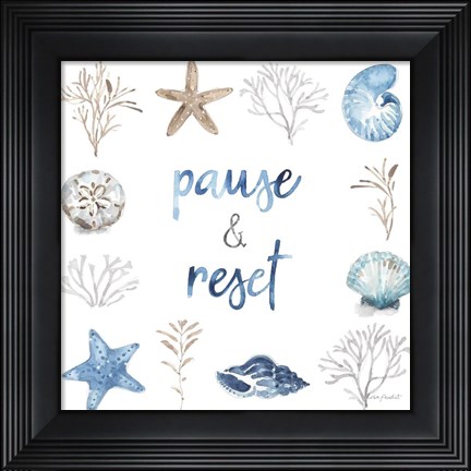 Framed Blue Escape Coastal 10 Print