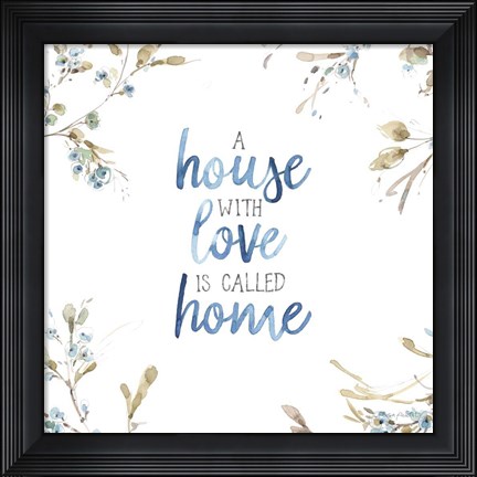 Framed Blue Escape 09 Print