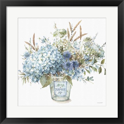 Framed Bohemian Blue 02B Print