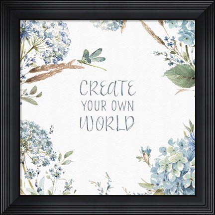 Framed Bohemian Blue 13A Print