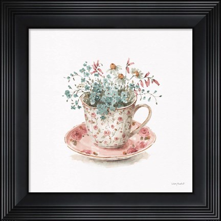 Framed Garden Tea 04 Print