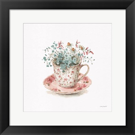 Framed Garden Tea 04 Print