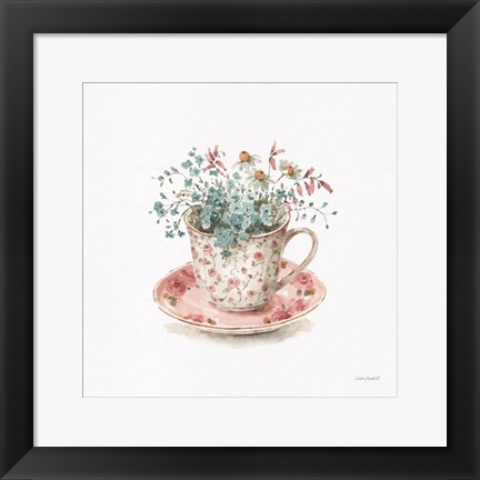 Framed Garden Tea 04 Print