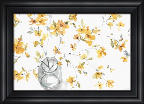 Framed Happy Yellow 02A Print