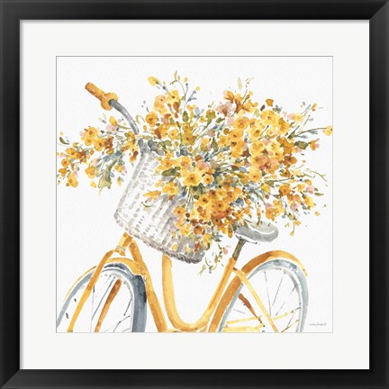 Framed Happy Yellow 07B Print